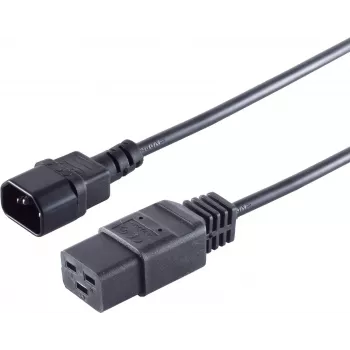 Stromkabel S/CONN 60017 Schwarz 1,8 m IEC C14 IEC C19