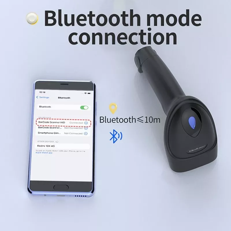 Barcode-Scanner QOLTEC 50880 1D/2D USB — Handscanner mit USB-Schnittstelle