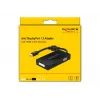 DeLOCK Mini DisplayPort 1.2 auf VGA HDMI DVI Audio 4K passiv schwarz