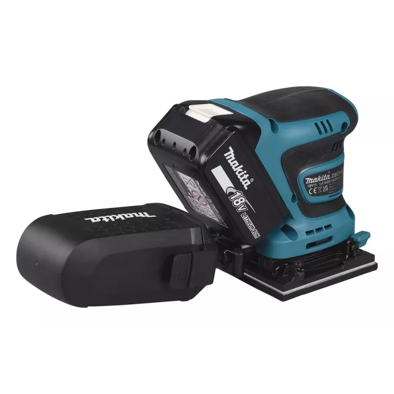 Makita DBO480Z tragbarer Schwingschleifer, Exzenterschleifer, 14000 OPM, Schwarz, Blau, 210 W