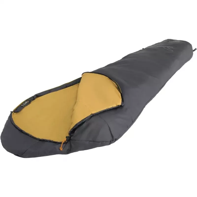 Schlafsack easy camp Falcon I Mummy 10°C grau – leichter Ein-Personen-Mumienschlafsack, Komfort 10°C