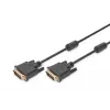 DIGITUS - DVI-Kabel - Dual Link - DVI-D (M) - DVI-D (M) - 5,0 m - vergossen, Rändelschrauben - Schwarz (AK-320101-050-S)