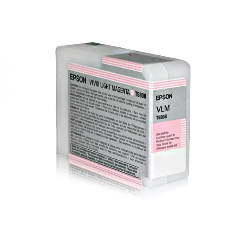 Epson Singlepack Vivid Light Magenta T580B00, Vivid light Magenta, Pigmentbasierte Tinte, 80 ml, 1 Stk.