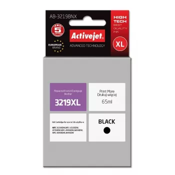 Activejet AB-3219BNX Tinte (Ersatz für Brother LC3219Bk XL; Supreme; 65 ml; schwarz)