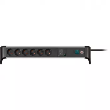 Power Extension Brennenstuhl 1391020600 3m 6 AC Outlets Indoor Schwarz Silver