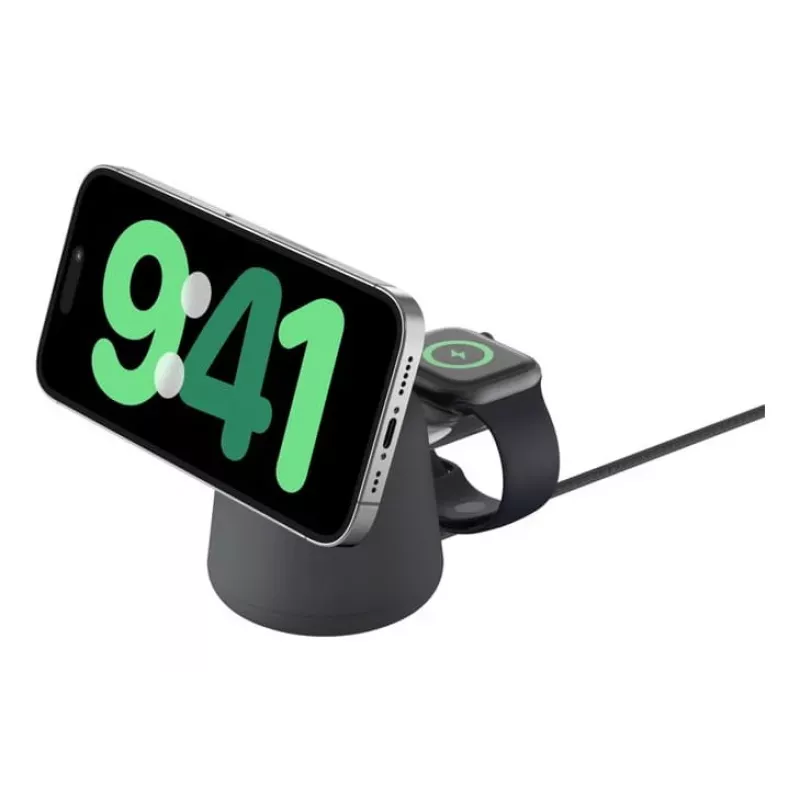 Kabelloses Ladegerät Belkin WIZ027VFH36 2‑in‑1 magnetisch Qi2 15W für iPhone und Apple Watch
