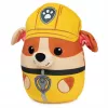 PAW Patrol Rubble Squish Plüschtier, offizielles Spielzeug aus der beliebten Zeichentrickserie, kuscheliges Stofftier für Kinder ab 1 Jahr, 30 cm