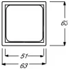 Aufputz-Rahmen schraubenlos Busch-Jaeger 1746/10-84 Weiß, 63×63 mm, Fenster 51×51 mm