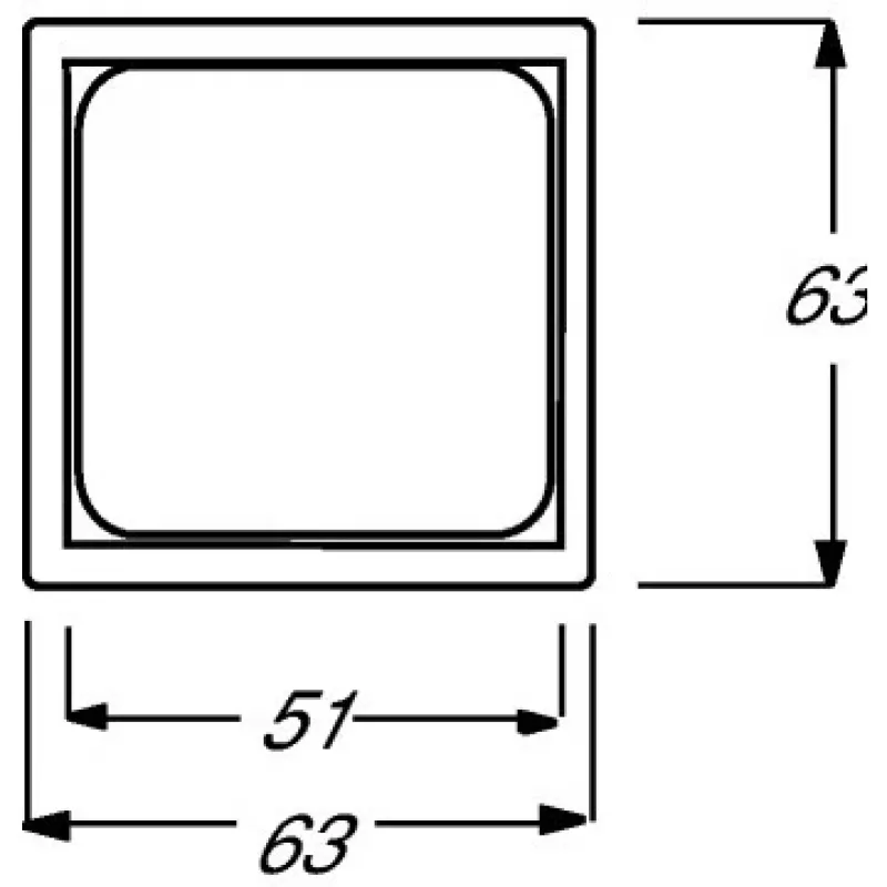 Aufputz-Rahmen schraubenlos Busch-Jaeger 1746/10-84 Weiß, 63×63 mm, Fenster 51×51 mm