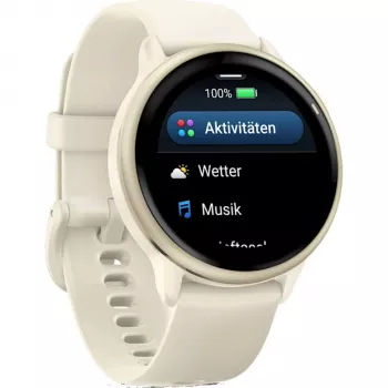 Garmin vívoactive 6 3,05 cm (1,2) AMOLED 42 mm Digital 390 x 390 Pixel Touchscreen Weiß Wi-Fi GPS (Satellit)