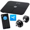 Personenwaage Adler AD 8187 — maximales Gewicht 180 kg, Genauigkeit 100 g, BMI-Messung, schwarz