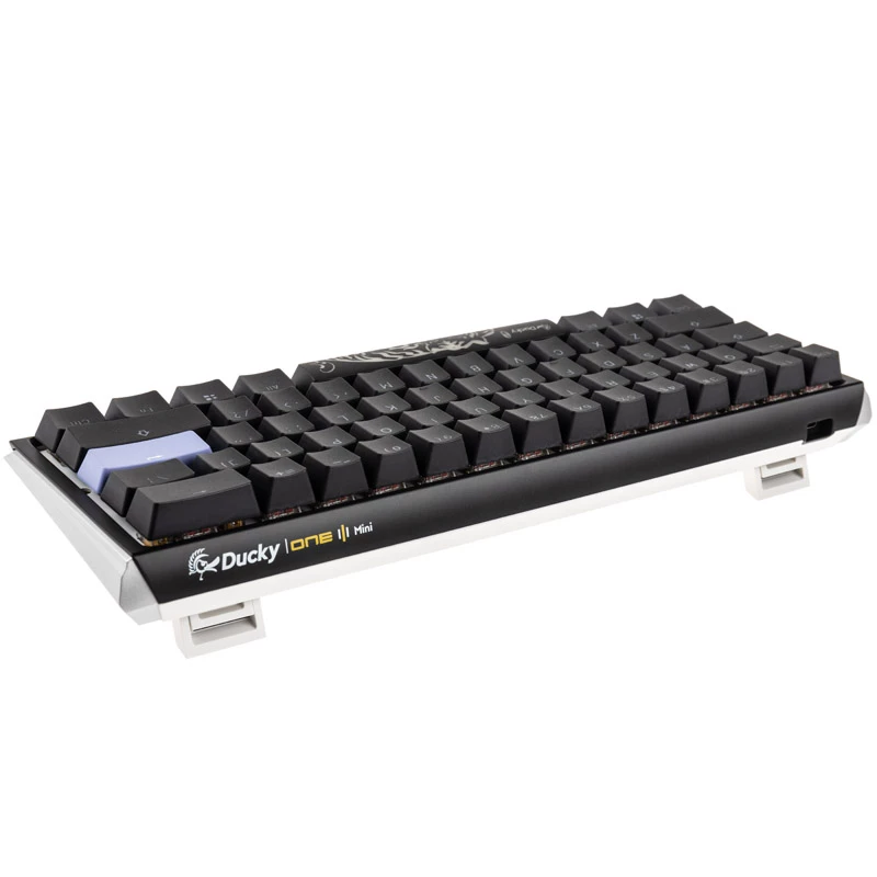 Ducky One 3 Classic Schwarz/Weiß Mini Gaming-Tastatur, RGB-LED - MX-Speed-Silber (US) (DKON2161ST-PUSPDCLAWSC1)