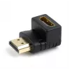 HDMI-Adapter GEMBIRD A-HDMI90-FML, HDMI auf HDMI, rechtwinkliger 90°-Adapter, schwarz