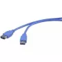 USB 3.0-Verlängerungskabel Renkforce 1420710, 3 m, blau