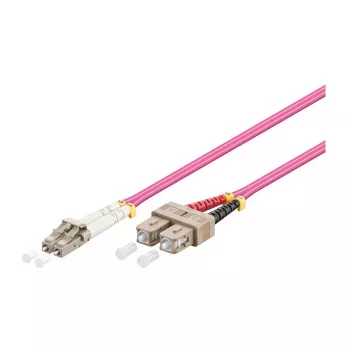 GoodConnections Patchkabel LWL Duplex OM4 (Multimode, 50/125) LC/SC, LSZH, umkehrbare Polarität, 3m,