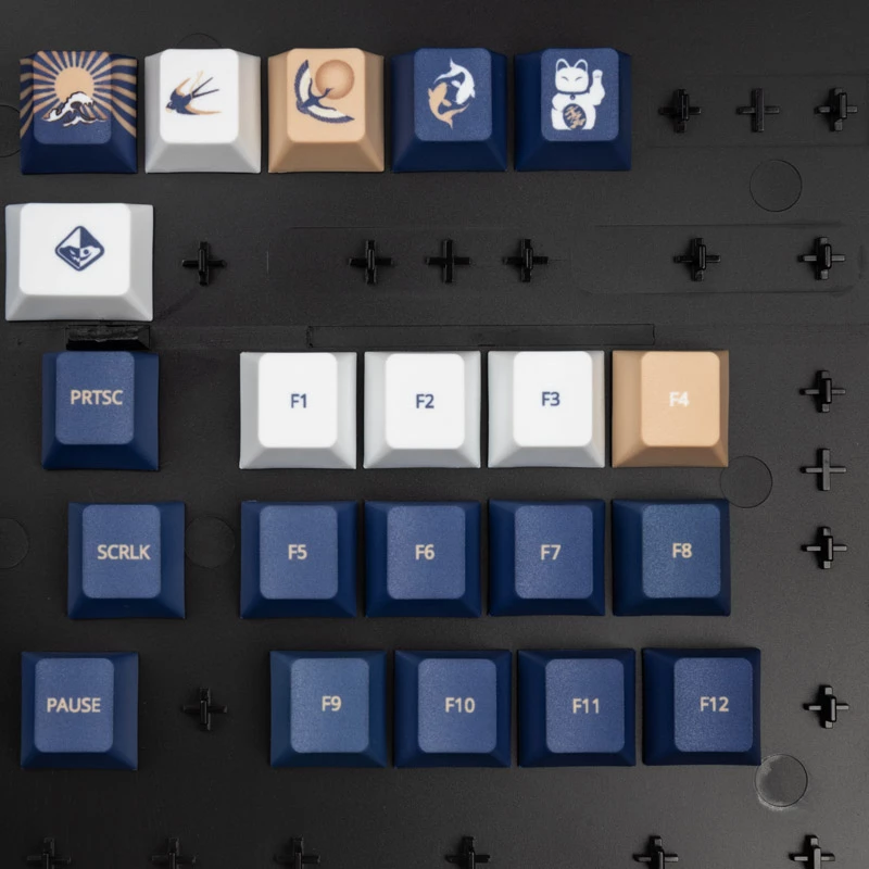 Keycap-Set Traitors UKIYO-E PBT US-Layout – 108 Tasten, Dye-Sub-Beschriftung