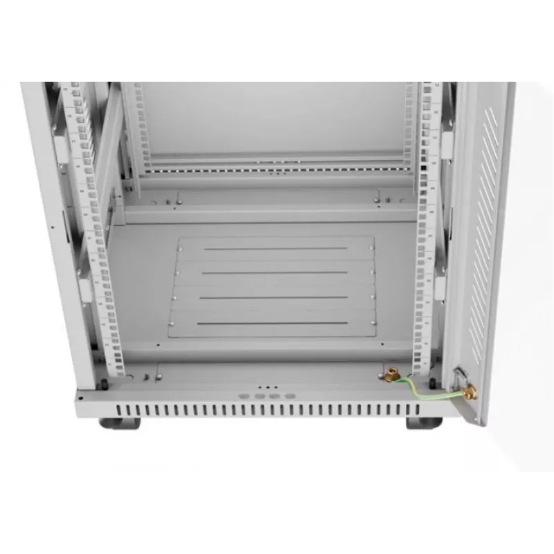 Lanberg FF01-6615-12SL Rackschrank 15U freistehendes Rack Grau