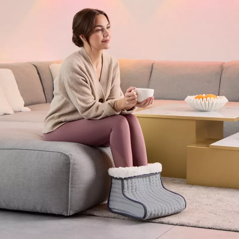 Elektrischer Fußwärmer Medisana FW 120 100 W Grau, abnehmbarer waschbarer Bezug, Überhitzungsschutz