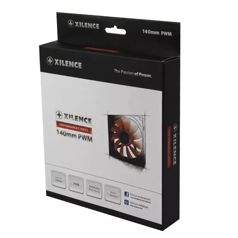 14 cm PC-Gehäuselüfter XILENCE XPF140.R.PWM, 140 mm, PWM-Steuerung, bis zu 700 U/min