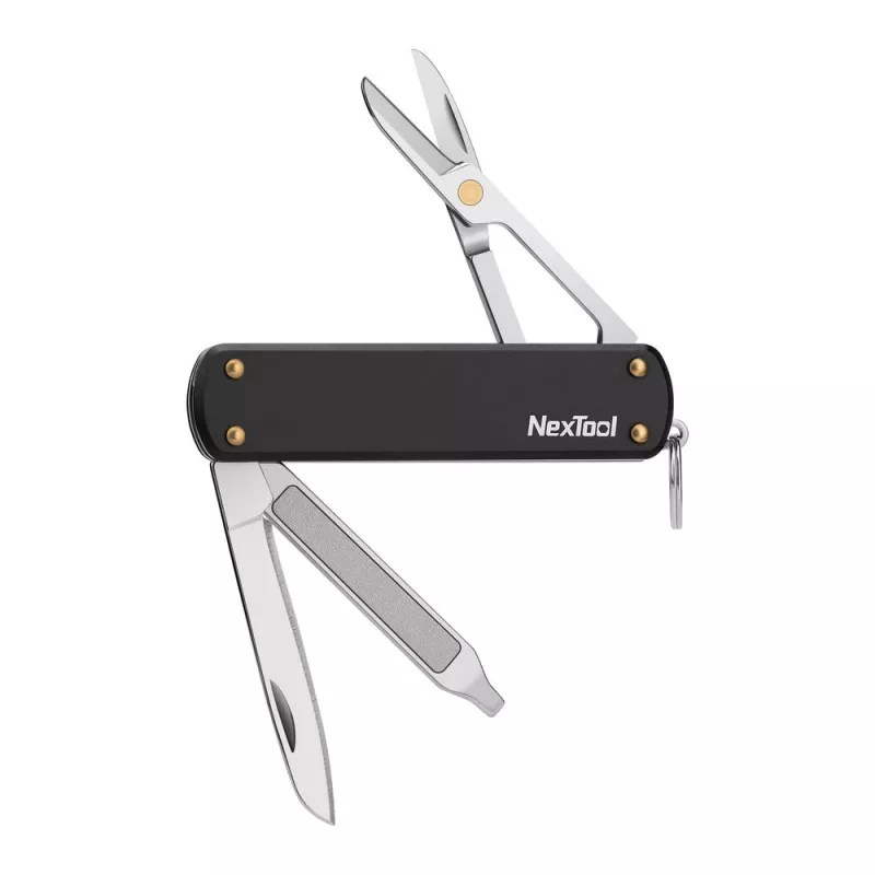 Multitool-Messer Nextool NE0141 — faltbares 4-in-1 Taschenwerkzeug, schwarz, gefaltet 6,4 cm, Gewicht 28,5 g