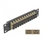Glasfaser-Patchpanel DeLOCK 10 Zoll 12 Port SC Duplex Beige 1U Schwarz