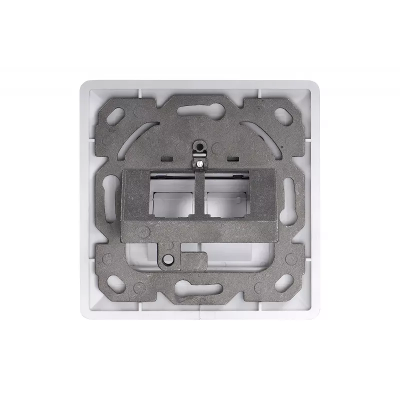 Digitus | Wandplatte für Keystone-Module, deutscher Typ, Mittelplatte 50x50 mm, Rahmen 80x80 mm | DN-93801-1
