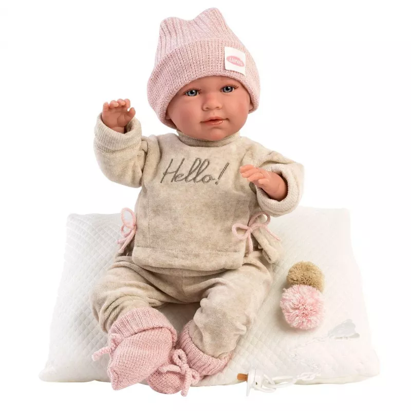 Mimi Babypuppe weinend mit Kissen 42 cm