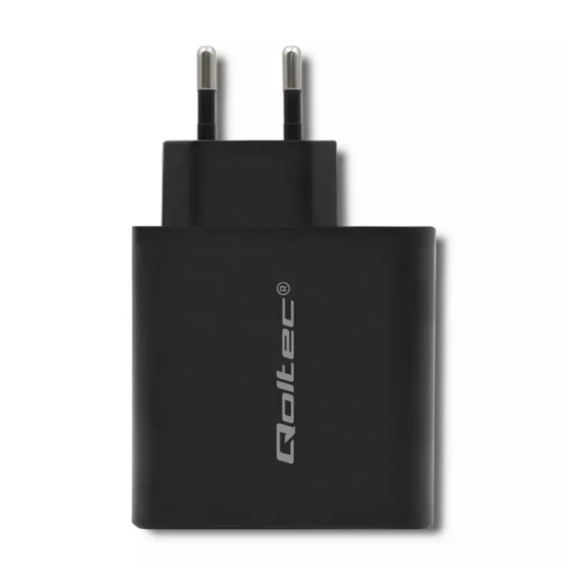 Netzteil QOLTEC 51716 — AC 220–240V auf 20V 3A (63W), schwarz, universelles Indoor-Ladegerät