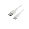 Kabel PVC USB-C auf USB-A 15 cm Weiß