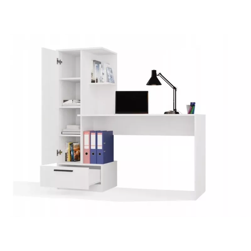 Cosmo Schreibtisch + Regal Set, weiß