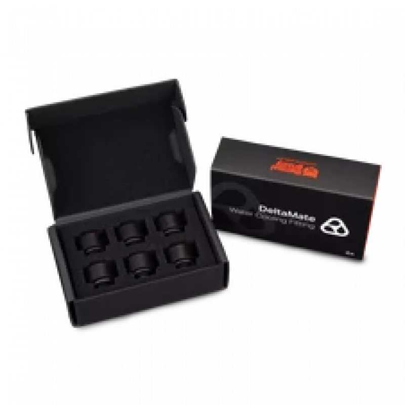 Thermal Grizzly DeltaMate Extender MF10 – Wasserkühlungsanschluss, Schwarz, 6 Stk. (TG-DM-FIT-6006)