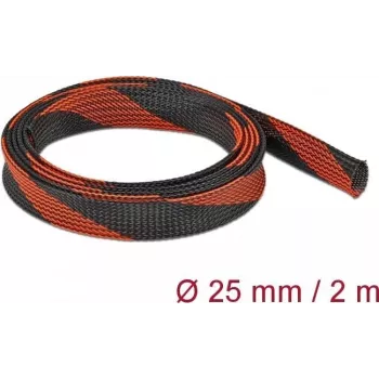 Kabelschutzschlauch DeLOCK 20748 Schwarz Rot