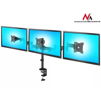 Monitor-Tischhalterung MACLEAN MC-691 für 3 Monitore – höhenverstellbar und neigbar
