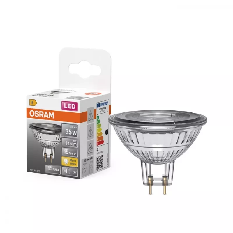 LED-Lampe Ledvance Osram 3,4 W (entspricht 35 W) GU5.3, 345 lm, 2700 K, CRI 80, 36° Abstrahlwinkel