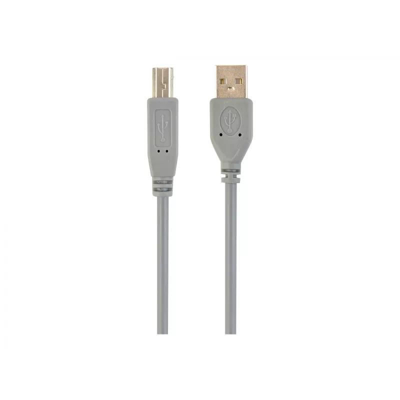 USB 2.0 A-Stecker auf B-Stecker Kabel, 1,8 m, grau