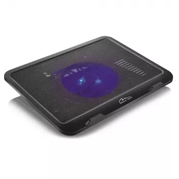 Kühlpad MEDIA-TECH MT2660 – USB-betriebener Laptop-Kühler, 1 Lüfter 13,5 cm, 20 CFM, 1000 U/min, 330×250×40 mm, 327 g, Hintergrundbeleuchtung
