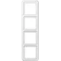 Wandschalterplatte JUNG CD 584 WW Weiß, Duroplast, schraubenlos, 81×294 mm