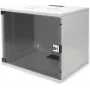 Wandmontage-Serverschrank ROLINE 9U, 19 Zoll 540x400 mm, Grundbausatz, grau