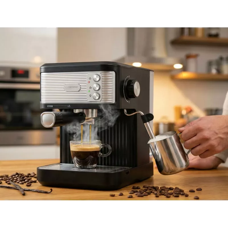 Espresso-Kaffeemaschine ESPERANZA EKC011 — 1,8 L Wassertank, 850 W, 20 bar, Touch-Bedienung, Milchaufschäumer