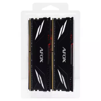 Desktop DDR4 RAM AFOX 2×16GB 3200MHz CL16 1,35V Unbuffered (32GB, XMP2, Rank1, Schwarz)