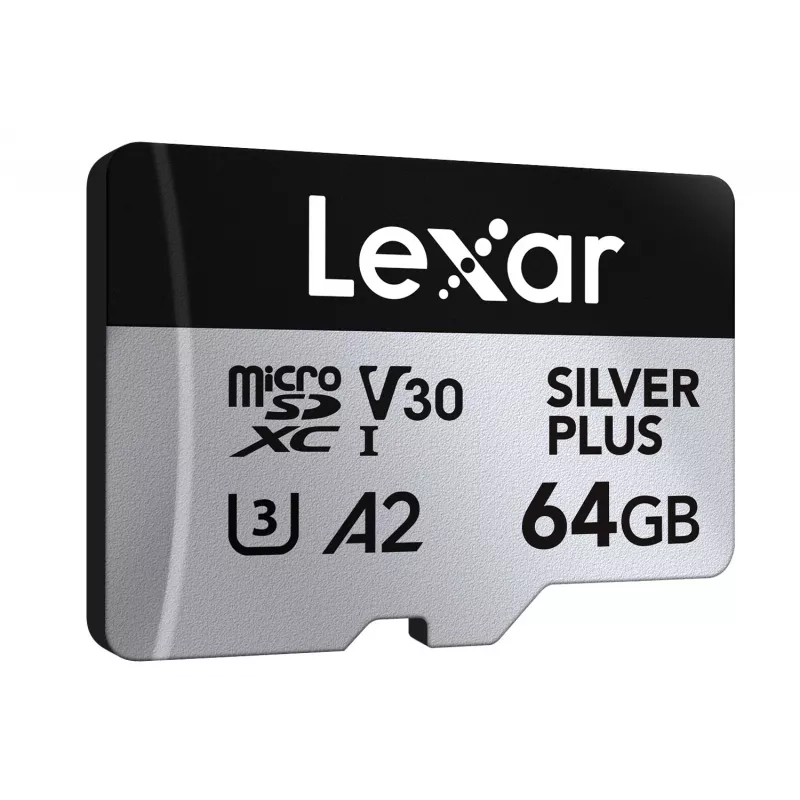 MicroSD-Karte Lexar 64 GB UHS-I Klasse 3 SILVER PLUS