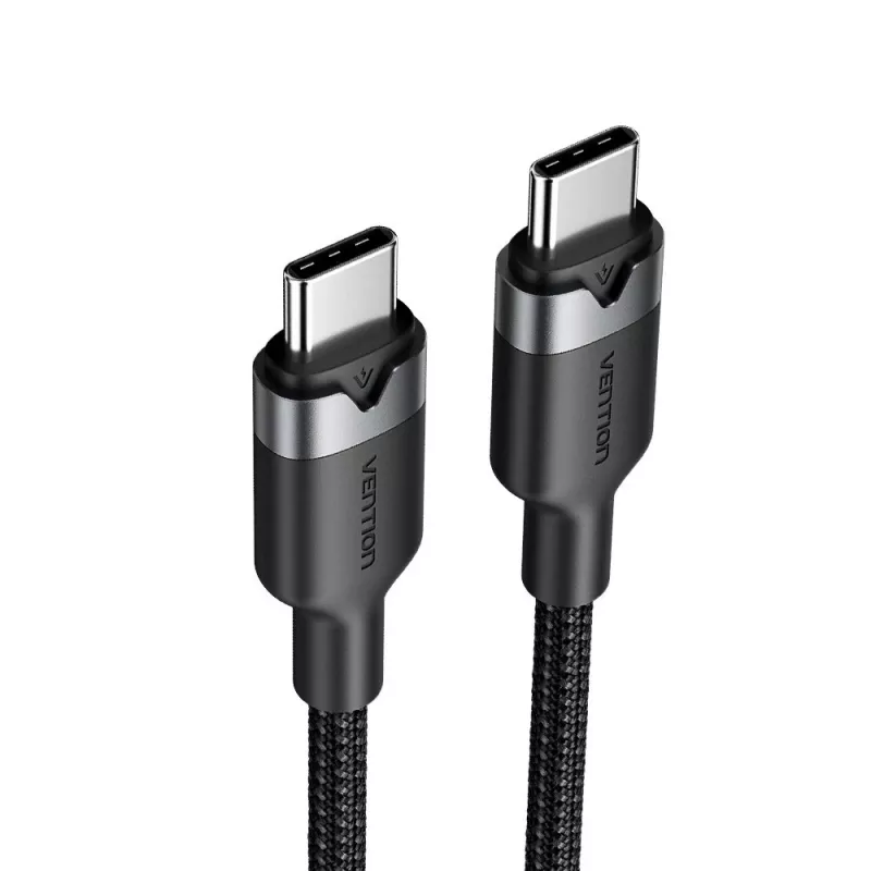 USB-C auf USB-C Daten- und Ladekabel Vention TRDBH, 2 m, USB 2.0, 60 W PD, 3 A, 480 Mbit/s, schwarz