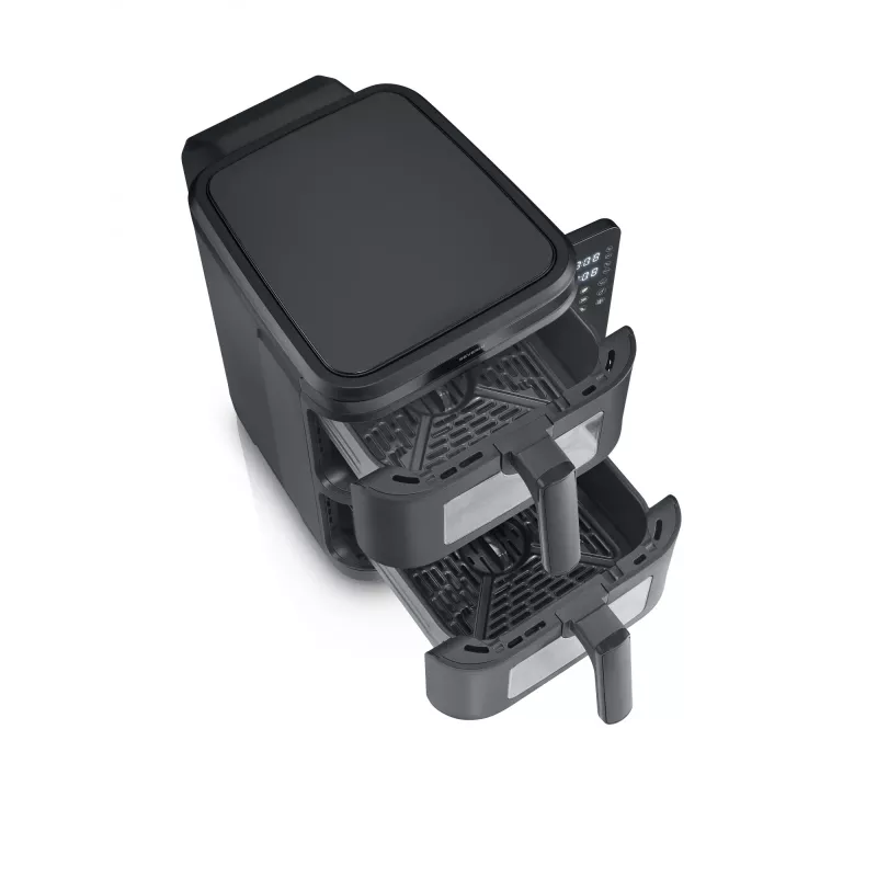 Fritteuse SEVERIN FR 2468 S-Fry Duo Stack 2-in-1 Kochkapazität, Dualkorb-Design