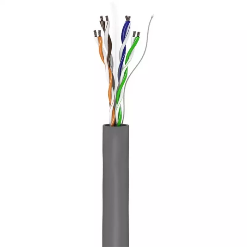 Wentronic Goobay CAT 6 Netzwerkkabel, U/UTP, Grau, 100 m - CCA, AWG 24/7 (Litze), PVC (93884)