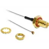 Signalkabel DeLOCK 88458 0,1 m Schwarz Gold Grau Rot Silber