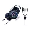 Gaming-Tastatur GEMBIRD GGS-UMGL4-01, Vollgröße, USB, QWERTY, 104 Tasten, US-Englisch, mit Maus, schwarz