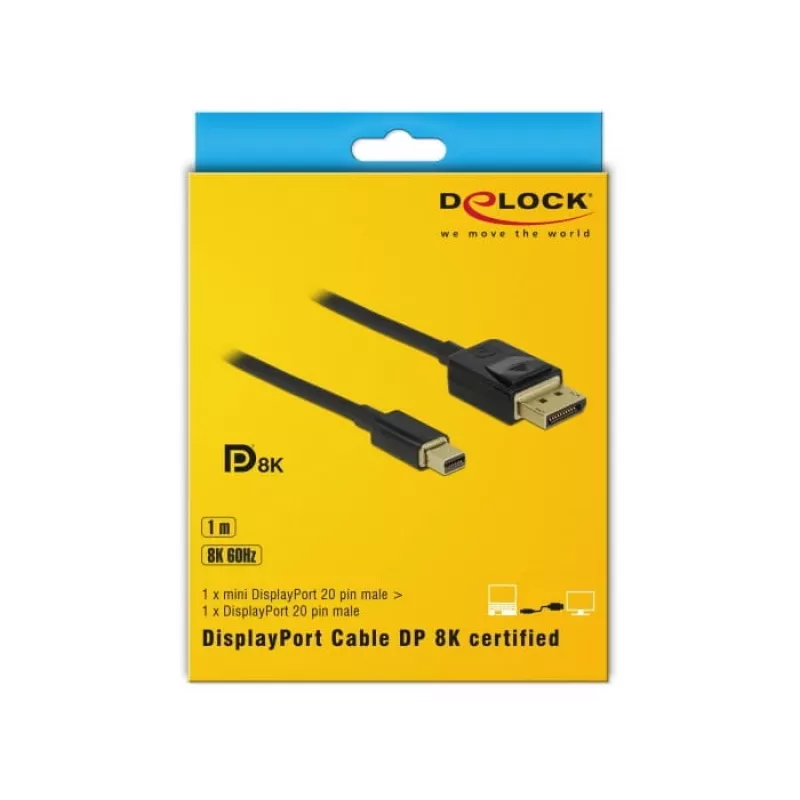 DisplayPort-Kabel DeLOCK 84927 Mini DisplayPort 1 m Schwarz