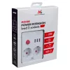 Steckdosenleiste MACLEAN MCE388 W – 2 Steckdosen, 3×USB, 110–240V, 2500W, 3 m Kabel, weiß