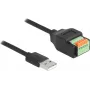 DeLOCK USB 2.0 Kabel Typ-A Stecker auf Klemmleistenadapter 15 cm