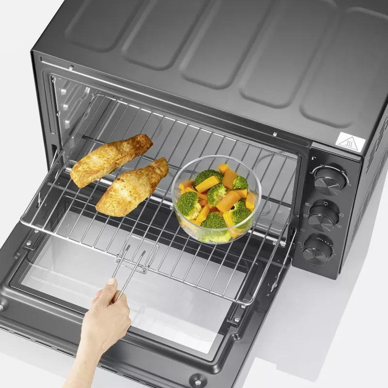 Freistehender Tisch-Elektrobackofen SEVERIN TO 2076 — 46 L, 1800 W, freistehend, schwarz, 515×420×365 mm